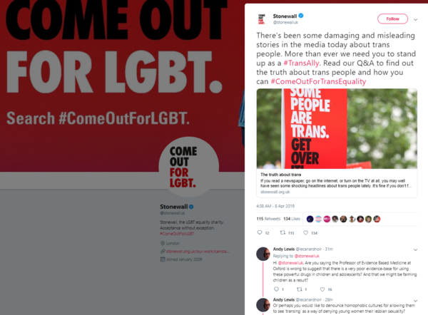 Times article - calls to end transgender 'experiment' on children