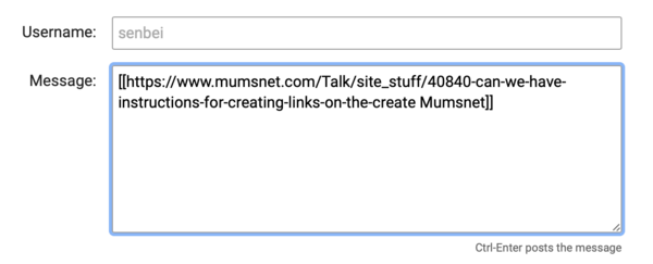 can we have instructions for creating links on the create a conversation page?