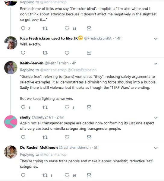 Update: identifying as non-binary for work award
