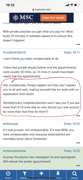 Over-running appointment