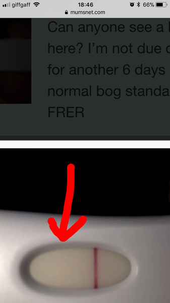 Can anyone see a line?