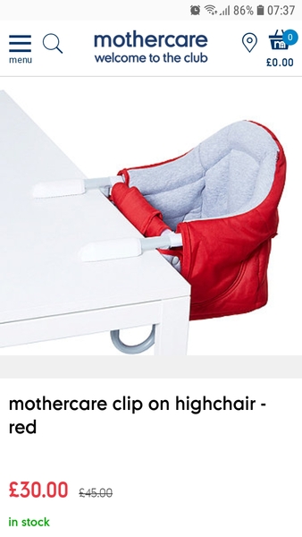 Highchair for breakfast bar