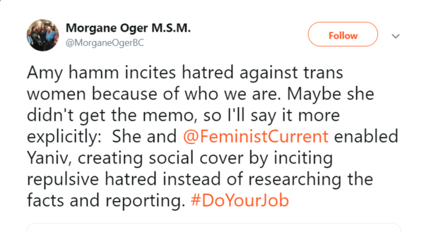 Morgane Oger calls out JY
