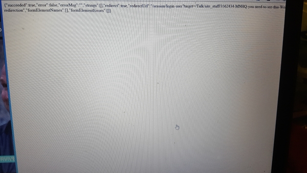 Weird page when I try to sign in