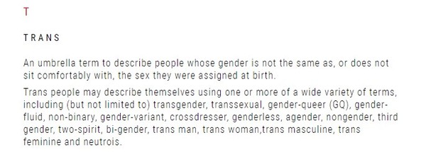 Update: identifying as non-binary for work award