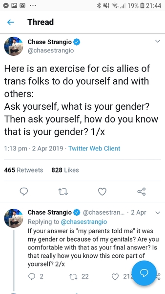 Update: identifying as non-binary for work award