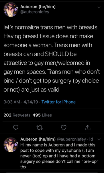 Trans anomalies - where is the celebration of the "male" breast?