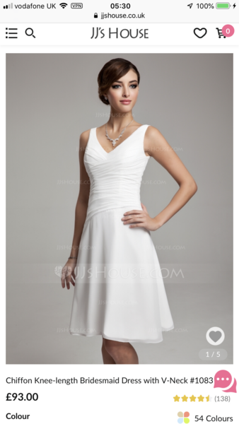 Short wedding dress help please!
