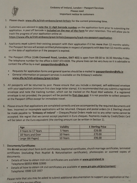 Has anyone applied for an Irish passport this year?