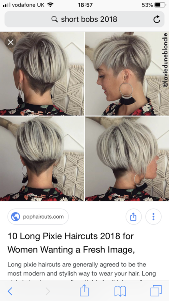 Going from dreary one length below shoulder length hair to short, have I picked some good new style options for me, pics shown.