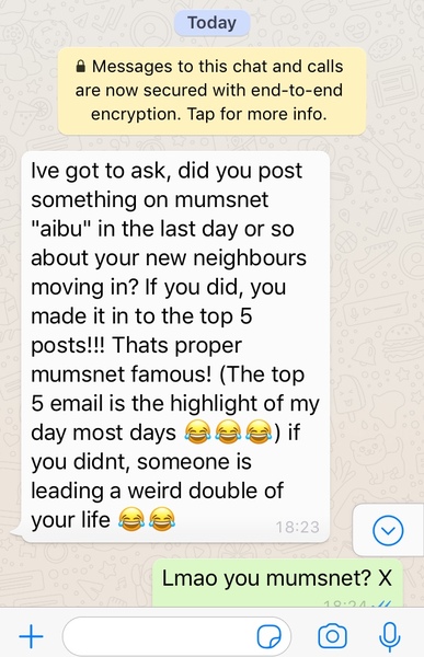 To get a welcome package for neighbour moving in tomorrow?