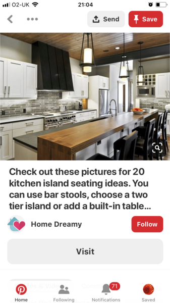 Kitchen island with hob and sink