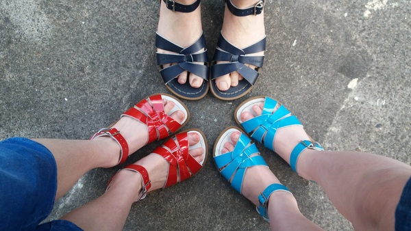 Navy or red saltwater sandals