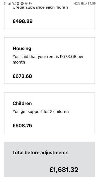 To ask about universal credit?