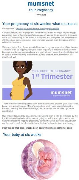 Get weekly updates on your pregnancy