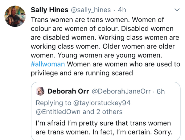 Sally Hines is writing female out of feminism- I'm terrified