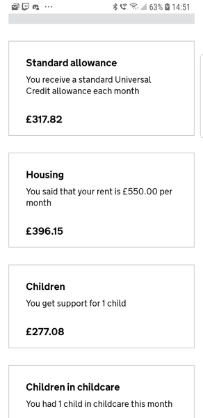 To ask about universal credit?