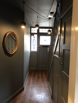 Very dark paint on stairs/landing walls. Yes or no?
