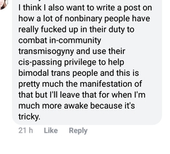 Update: identifying as non-binary for work award