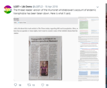 Baroness Barker (LibDem) attempts to smear GC women's groups