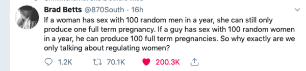 Men don't care about abortion, they care about controlling women