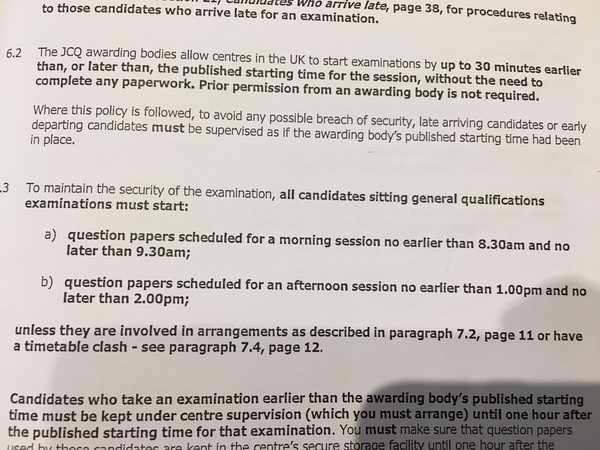 to want to complain about this exam invigilationr?