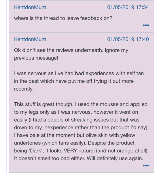 Read MNers feedback on Sunkissed tanning products