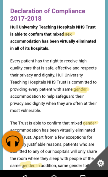 NHS Blood donating form saying 'gender' not 'sex'
