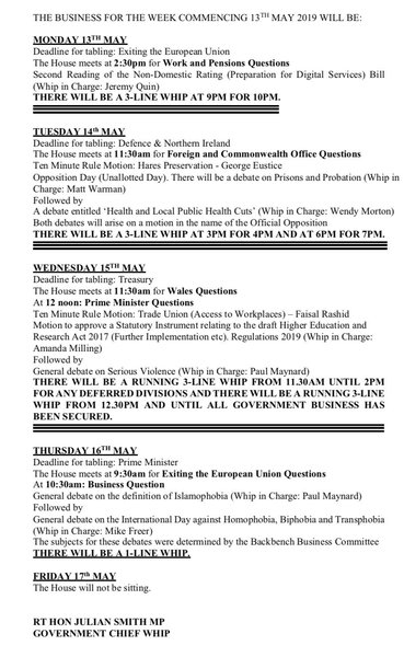 Westminstenders: Lets get on with...