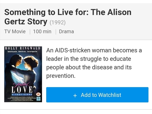 What is this film about a young woman with AIDS? From the 90s or maybe earlier? Help!