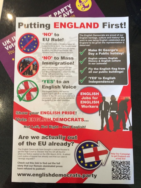 To wonder what to do with my English democrat election flyer?