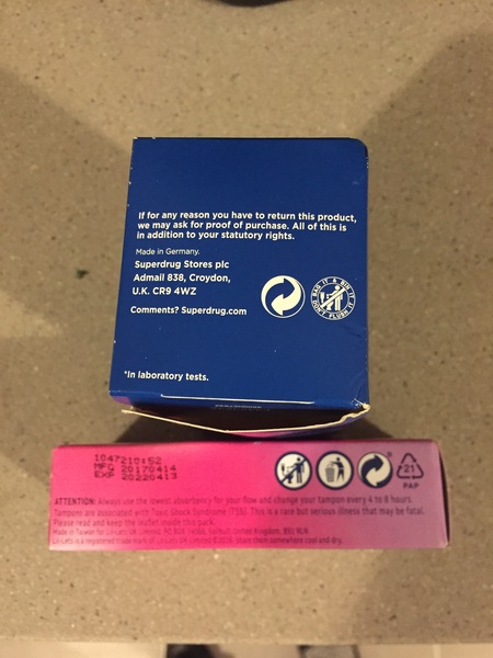 To say "please don't flush tampons"?