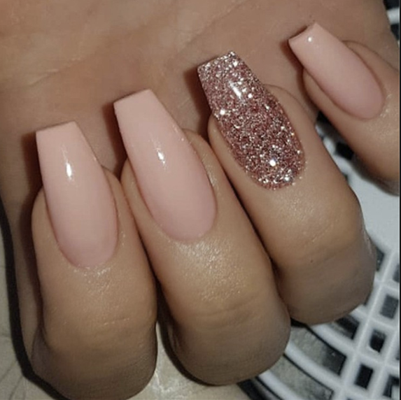 Long acrylic nails