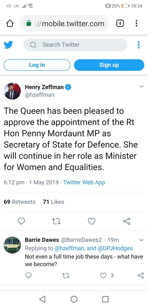 Eleanor Scott article,  'Did Mumsnet Just Hand Penny Mordaunt Her Arse?'