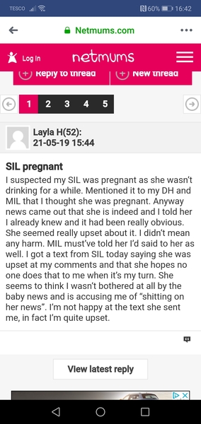 Pregnancy announcement reaction