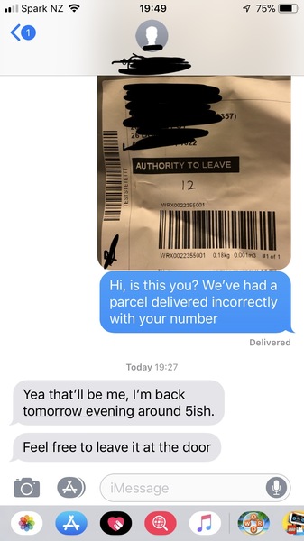 Would you drop off this parcel?