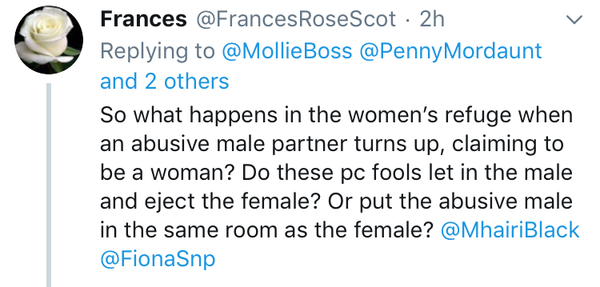 Rape crisis centre - staff trained to “ask the cis guest to leave”