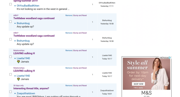 'Threads I'm watching' - duplicated in list