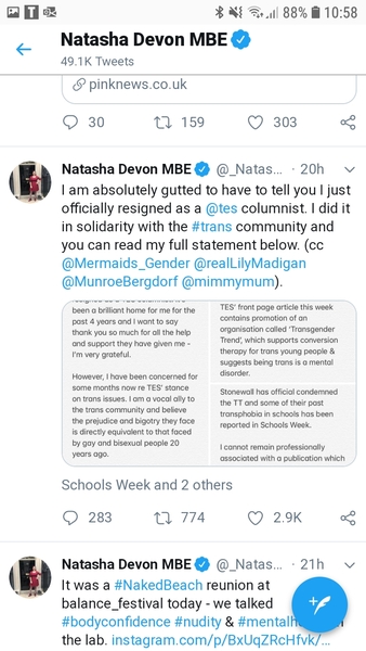 Debbie Hayton in the TES