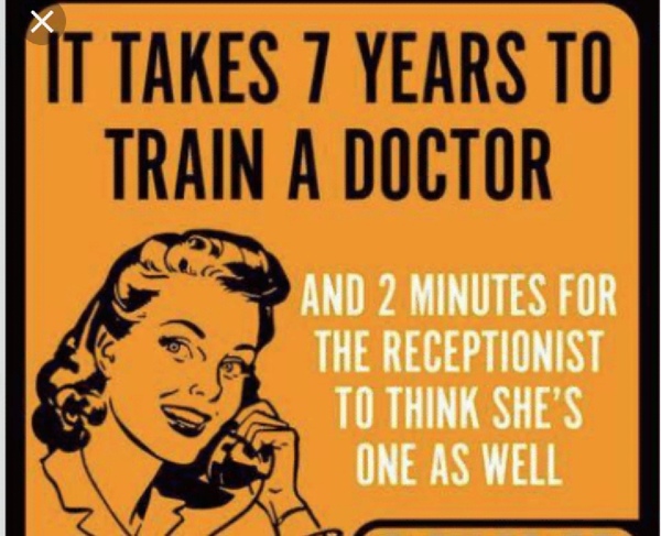 GP receptionist - to not have put up with receptionist attitude
