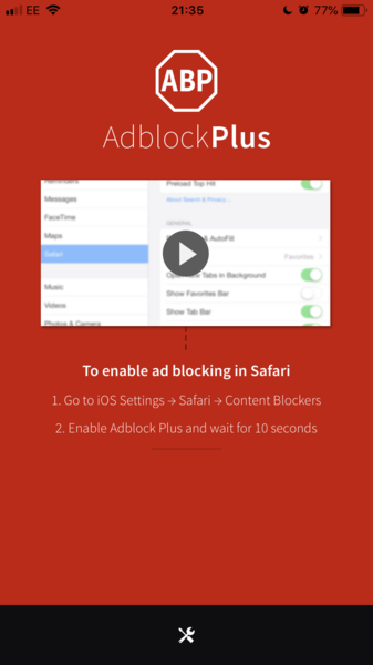 Red warning flashing up