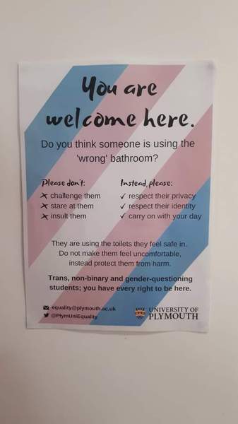 To not feel happy with gender neutral toilets at work?