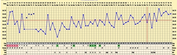 Long Cycle, FF BBT chart, When did I ovulate?