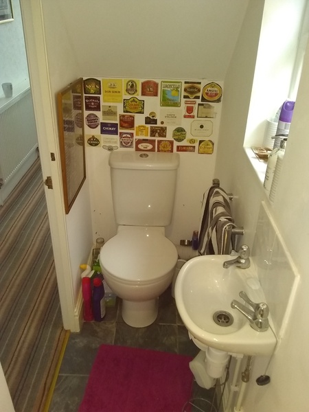toilet under the stairs! minimum depth of the space?