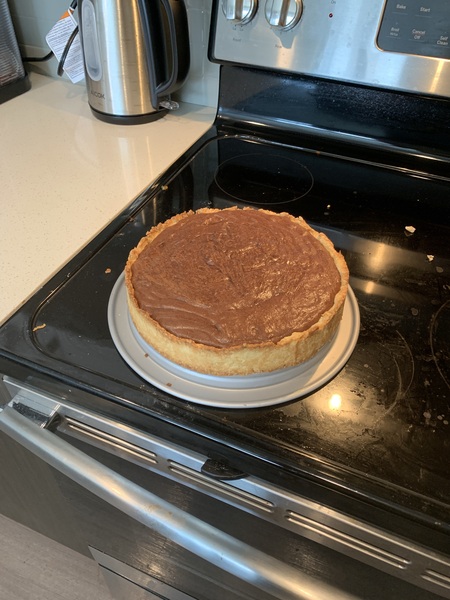Cling film to blind bake