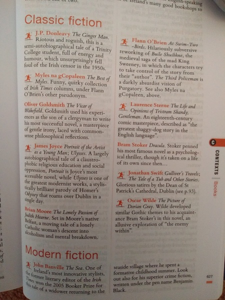 Novels set in Ireland