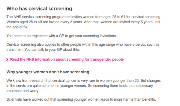 CRUK - "Cervix havers" update