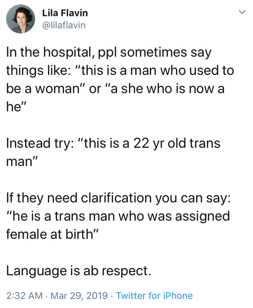 Dreadfully sad case reported of a transman whose medical records said 'male' with tragic consequences