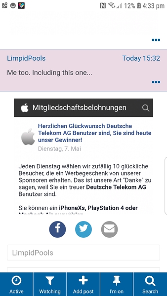 Constant spam pop ups