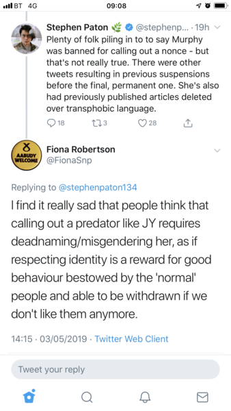 Megan Murphy invited to speak at Scottish Parliament 22 May 2019